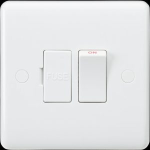 Connection Unit 13Amp Switched & Flex.Outlet CURVED EDGE