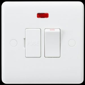 Connection Unit 13Amp Neon Switched CURVED EDGE