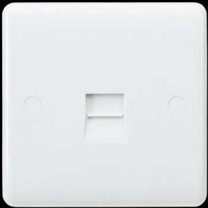 Telephone Extension Socket 1Gang CURVED EDGE