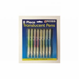 Pen Translucent Jumbo 8Pce.