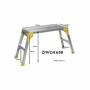 Workstand Aluminium Rect. 825x300mm 600mm high