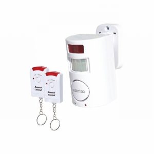 Alarm PIR Motion Sensor & 2xRemote 102dB 3xAA Req.