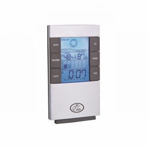 Clock & Weatherstation with Alarm Sil. & Grey Req. 2xAAA