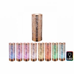 Oil Burner Leaf Design LED 25.5cm Rose Gold