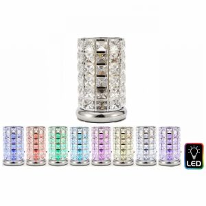 Oil Burner Crystal DiamanteDesign LED 16cm