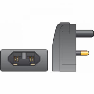 Converter Plug European FCPtoUK Fused 5Amp Hinged Black