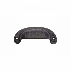 Antique Black Drawer Pull Hooded 114mm
