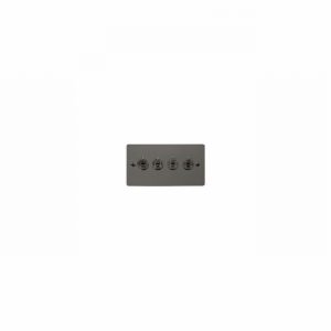 SWITCH LIGHT TOGGLE 4GANG 2WAY BLACK NICKEL