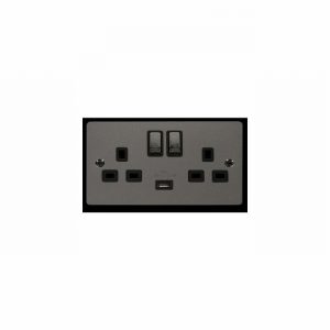 Socket 2Gang 13Amp Sw. DP & USB 2.1Amp DEFINE BN