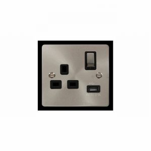 Socket 1Gang 13Amp Sw. DP & USB 2.1Amp DEFINE BS