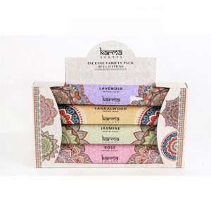 Incense Sticks 4x14 Karma Jasmine Rose S/wood & Lavender