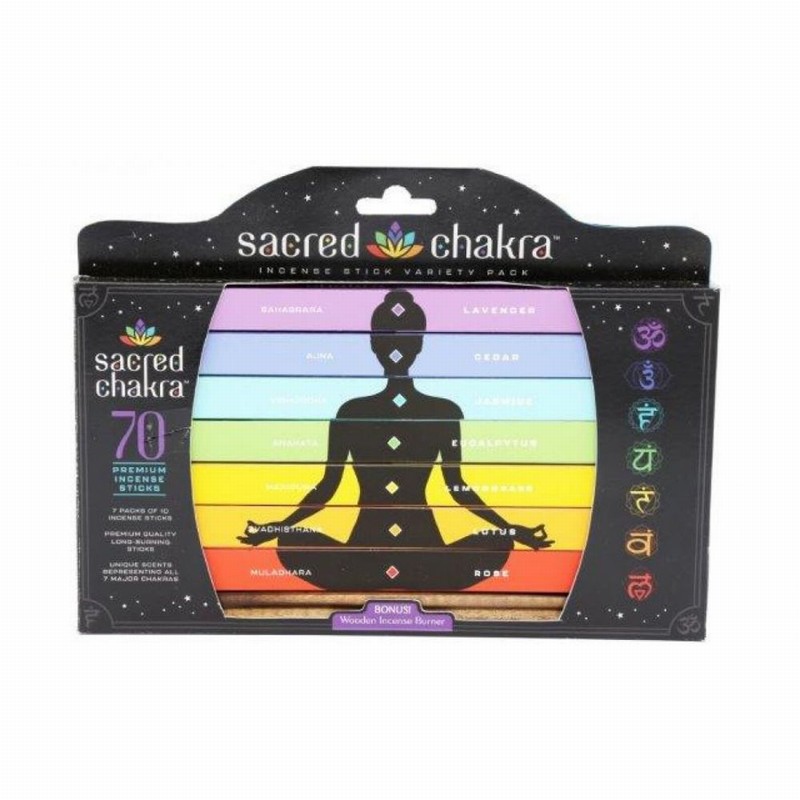 Incense Sticks Set Sacred Shakra x70 & Holder