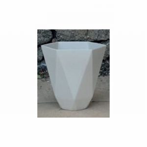 Garden Planter HEX 26 x 26 x 25H cm WHITE MARBLE Colour