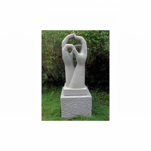 Garden Ornament TWO HANDS ON PLINTH GRANITE Colour 120cm