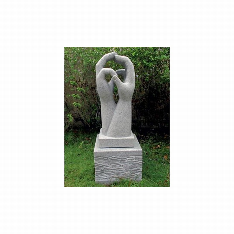 Garden Ornament TWO HANDS ON PLINTH GRANITE Colour 120cm