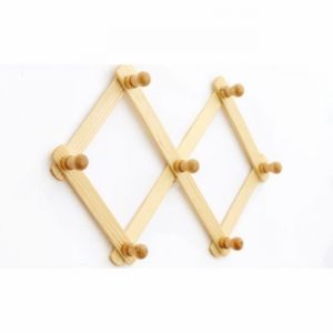 Coat Rack 7 Hook Wood Adjustable