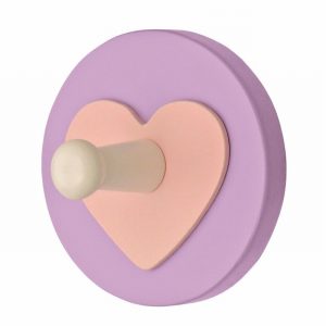 Hook Robe Wooden Heart Design White Peg