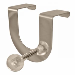 Hook 'Over Door' Clear Ball on Polished Chrome