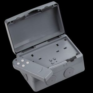 Socket 2Gang Unwitched Remote Controlled IP66