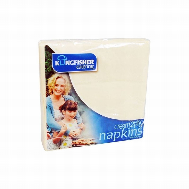 Serviettes Napkins 2Ply Cream Deluxe 40x40cmx50