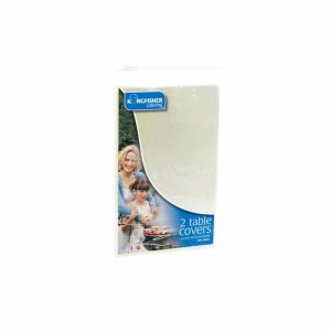 Tablecloth White Plastic x2