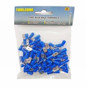 Terminal Push-on Male 6.3mm Blue x100