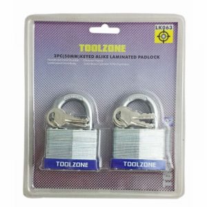 Padlock Laminated 50mm x2 Keyed Alike