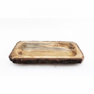 Tray Wooden Tree Trunk 31x16cm