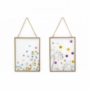 Wall Plaque Glass 13x17cm Les Fleurs Design