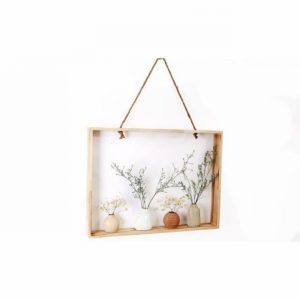 Wall Plaque Floral Jars x5 in Frame 38x32cm