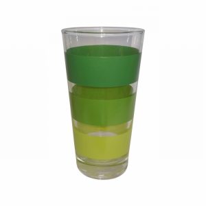 GLASS INSPIRATION Hi-Ball Tumbler Green B/Boo StripeDes.
