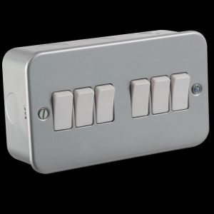 Switch Light 6gang 2way Metal Clad D