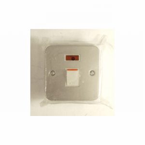 Switch 20amp Double Pole & Neon Metal Clad