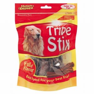 Dog Food MUNCH&CRUNCH Tripe Stix 100Gm. Pouch