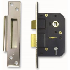 Lock Mortice Sash 76mm(3") 3L. N.P.