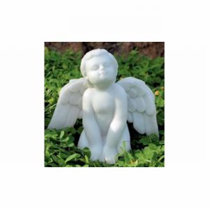 Garden Ornament JOYFUL CHERUB WHITE Colour 26cm