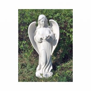 Garden Ornament ANGEL OF BIRDS WHITE Colour 85cm