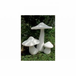 Garden Ornament TOADSTOOL WHITE Colour 22cm