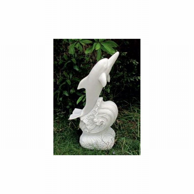Garden Ornament DOLPHIN WHITE Colour 60cm