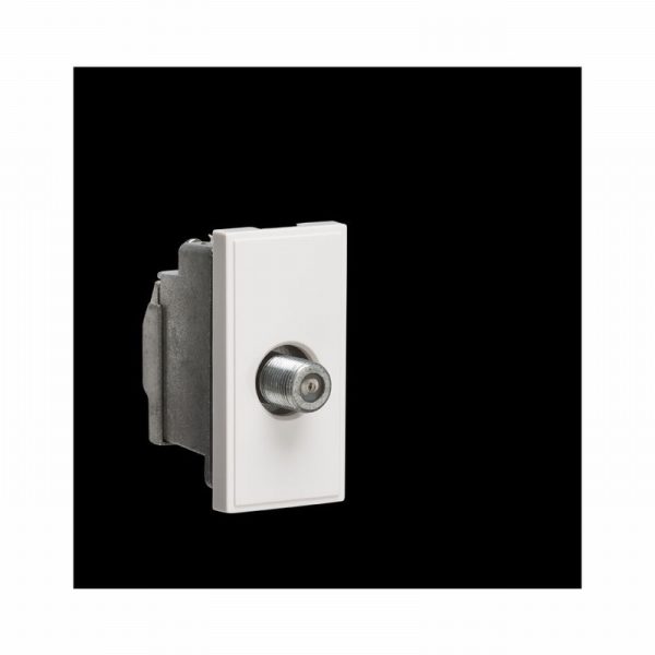 Proception Screened Socket Satellite Socket Screened 1Module White - Warrior Warehouses