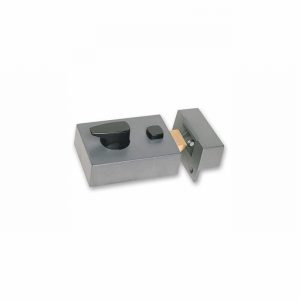 Lock Nightlatch Double Locking Standard Gun Metal Grey