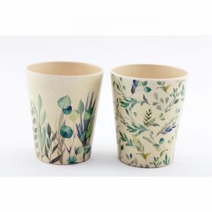 Beaker Bamboo Olive Grove Design 10x8.5cm