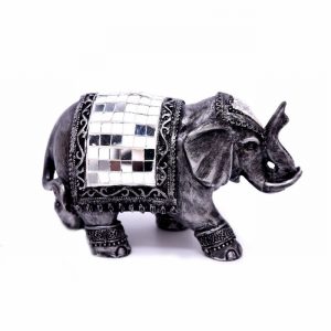 Ornamental Elephant Resin & Mosiac 20x11cm