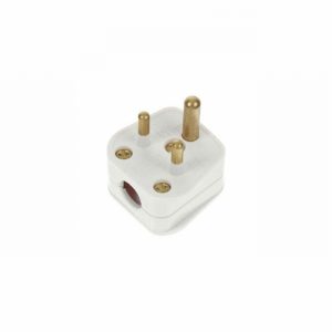 Plug 2Amp 3Pin Round Sleeved