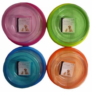 Pet Bowl 19cm Plastic Assorted Colours