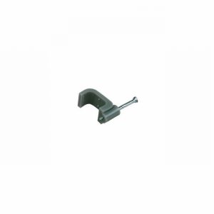 Cable Clips Flat 1.0&1.5mm Grey x10
