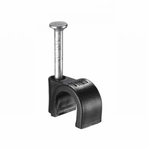 Cable Clips Round 3>5mm Black x10