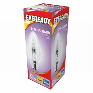 Lamp Eco Halogen Candle 48>60Watt SBC