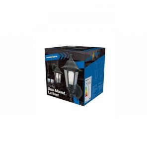 Lantern 6 Sided Up or Down Black Plastic