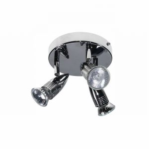 Spot Light Fitting 3Arm Circ Plate GU10 Br Chrome [+B]